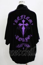 画像3: REFLEM / クロス刺繍ベロアトラックジャケット FREE 黒×紫 H-26-09-30-1039-PU-JA-AK-ZH (3)