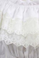 画像4: ATELIER PIERROT / Shirring princess sleeve blouse  白 H-26-09-30-1044-EL-BL-AK-ZH (4)
