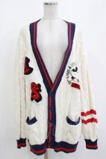 画像1: Candy Stripper / CS COLLEGE KNIT CARDIGAN 2 IVORY H-26-09-30-1048-PU-TO-AK-ZH (1)