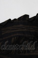 画像4: Sheglit / クラシカルストライプブラウス M 黒×茶 H-26-09-30-1050-EL-BL-AK-ZH (4)