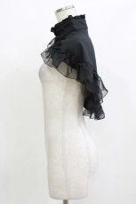 画像2: MARBLE / ゴシック調モチーフ付き立ち襟ケープ  黒 H-26-09-30-1051-GO-JA-AK-ZH (2)