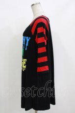画像2: HELL CAT PUNKS / ボーダー切替カットソーワンピ  黒 H-26-09-30-1054-PU-OP-KB-ZH (2)