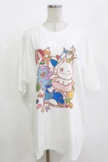 画像1: NieR Clothing / SUMMERプリントCUTSEW XL 白 H-26-09-30-1058-PU-TO-KB-ZH (1)