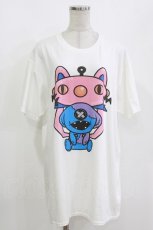 画像1: NieR Clothing / プリント半袖CUTSEW XL 白 H-26-09-30-1062-PU-TO-KB-ZH (1)