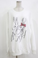 画像1: NieR Clothing / プリントSWEAT  XL ホワイト H-26-09-30-1066-PU-TO-KB-ZH (1)