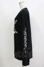 画像2: QOOZA / ΛrlequiΩコラボカットソー  黒 H-26-09-30-1068-PU-TO-AK-ZH (2)