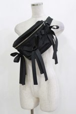 画像1: Candy Stripper / FANCY RIBBON WAIST BAG  BLACK H-26-09-30-1069-PU-BG-AK-ZH (1)