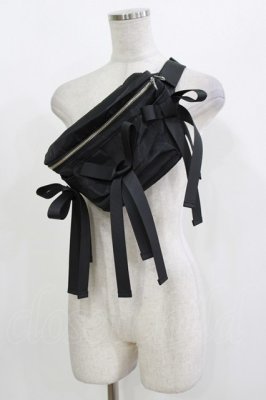 Preview of FANCY RIBBON WAIST BAG  BLACK