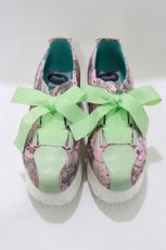 画像1: YOSUKE / 厚底リボンスニーカー 24.5cm ピンク H-26-09-30-1078-PU-SH-AK-ZH (1)