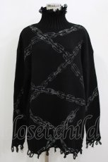 画像1: KILL STAR / Chained Knit Sweater S ブラック H-26-09-30-1015-PU-TO-KB-ZH (1)