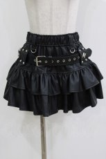 画像1: REFLEM / 弾丸ベルト付きフリルスカート FREE 黒 H-26-09-30-1027-PU-SK-AK-ZH (1)