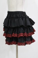 画像2: Cxxxxxl Girl / フリルミニスカパン  黒×赤 H-26-09-30-1028-PU-PA-AK-ZH (2)