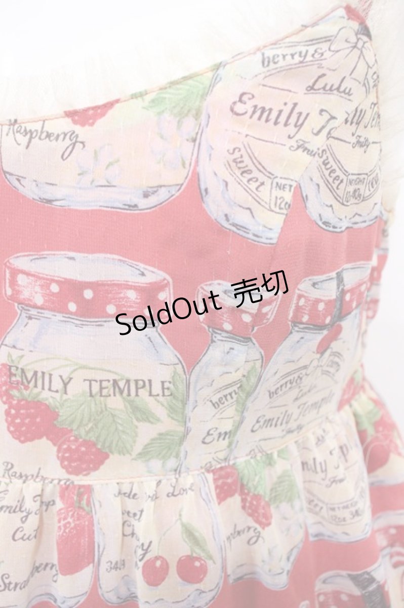 画像3: Emily Temple cute / ジャム瓶ノースリーブワンピース Free 赤 H-26-09-30-004-ET-OP-SA-ZH (3)