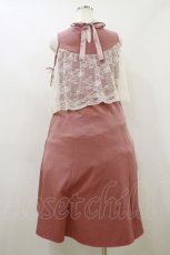 画像2: axes femme POETIQUE / パールレースワンピース M ピンク H-26-09-30-2066-AX-OP-AS-ZH (2)
