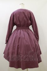 画像2: axes femme POETIQUE / Vネックフィッシュテールワンピース M ワイン H-26-09-30-2072-AX-OP-SZ-ZH (2)