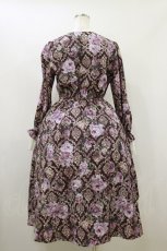 画像2: axes femme NOSTALGIE / ローズオーナメント柄ワンピース M ワイン H-26-09-30-2080-AX-OP-OW-ZH (2)