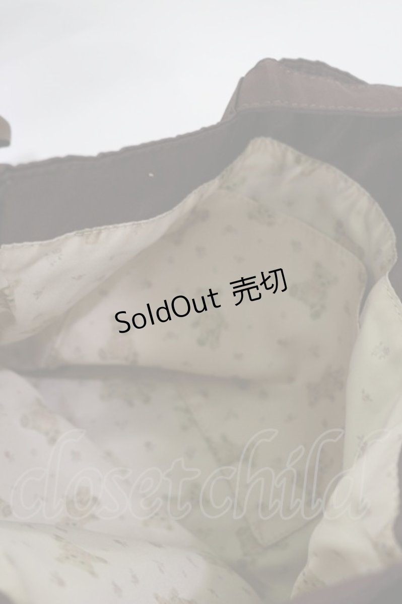 画像2: Maison de FLEUR / ベアチャーム付きダブルリボントートバッグ  ブラウン H-26-09-30-2018-LO-BG-YZ-ZH (2)