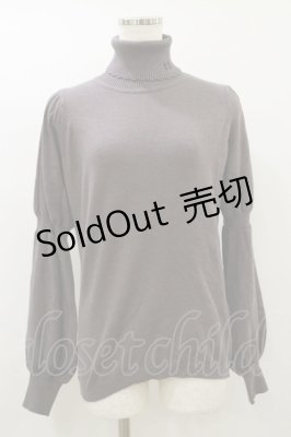 Preview of ロゴ刺繍タートルネックニット Free チャコールグレー