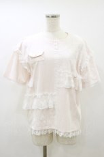 画像1: Lolime by mellfy memory / lacy pocket tee Free ピンク H-26-09-30-2032-LO-TS-NS-ZH (1)