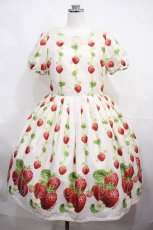 画像1: Emily Temple cute / トリプルStrawberryワンピース M 白 H-26-09-30-013-ET-OP-NS-ZH (1)