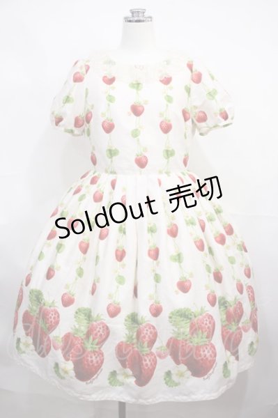 Emily Temple cute / トリプルStrawberryワンピース M 白 H-26-09-30