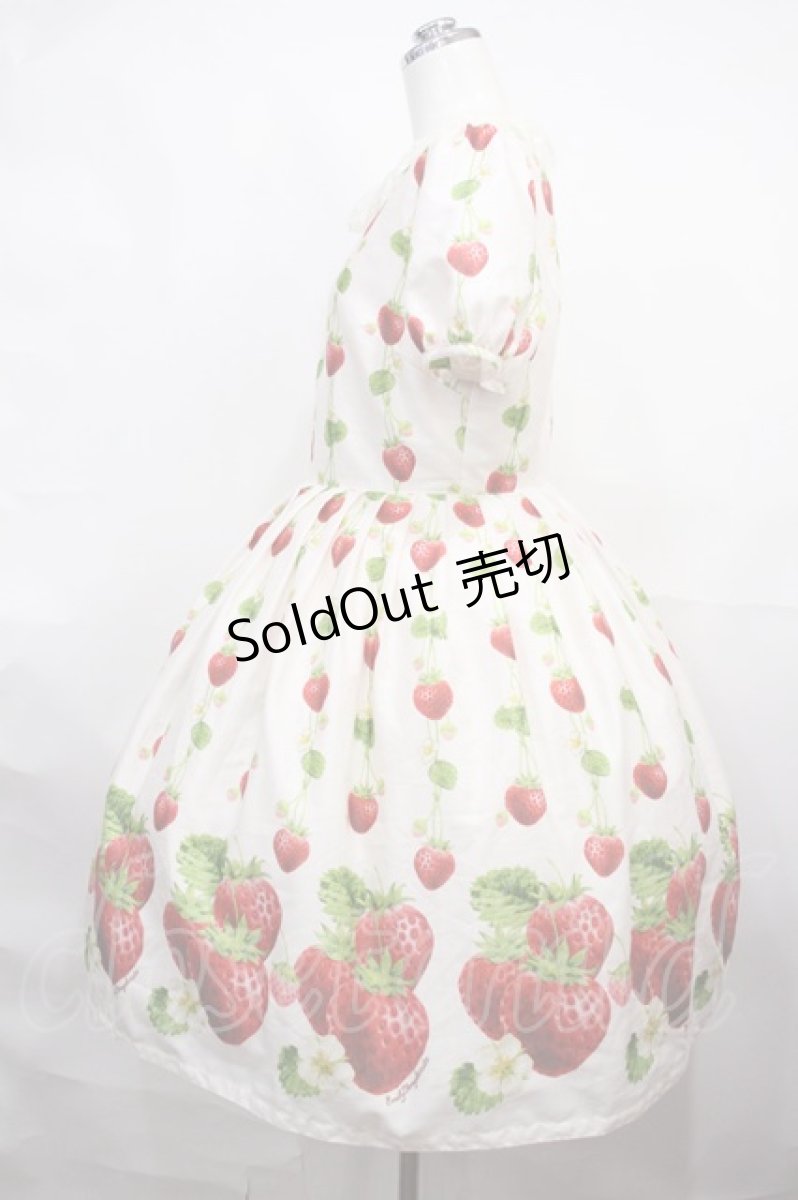 画像2: Emily Temple cute / トリプルStrawberryワンピース M 白 H-26-09-30-013-ET-OP-NS-ZH (2)