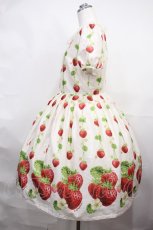 画像2: Emily Temple cute / トリプルStrawberryワンピース M 白 H-26-09-30-013-ET-OP-NS-ZH (2)