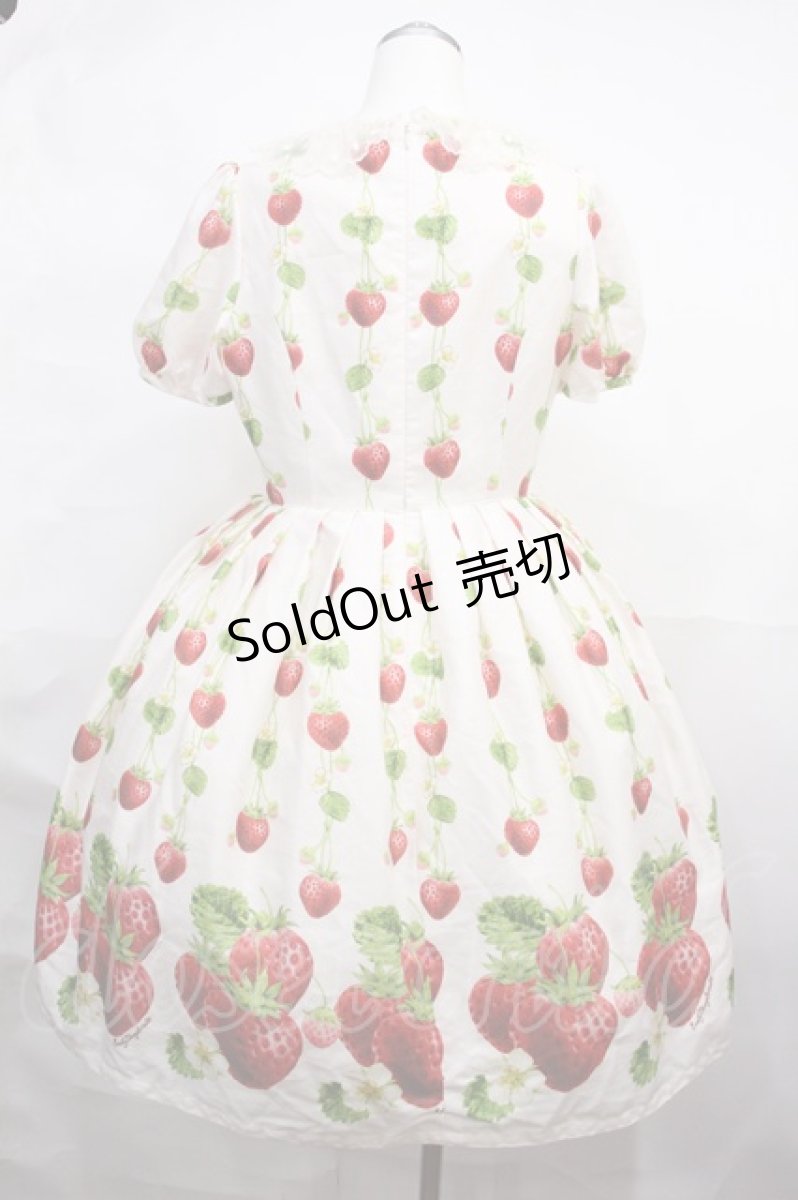 画像3: Emily Temple cute / トリプルStrawberryワンピース M 白 H-26-09-30-013-ET-OP-NS-ZH (3)