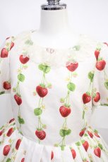 画像4: Emily Temple cute / トリプルStrawberryワンピース M 白 H-26-09-30-013-ET-OP-NS-ZH (4)