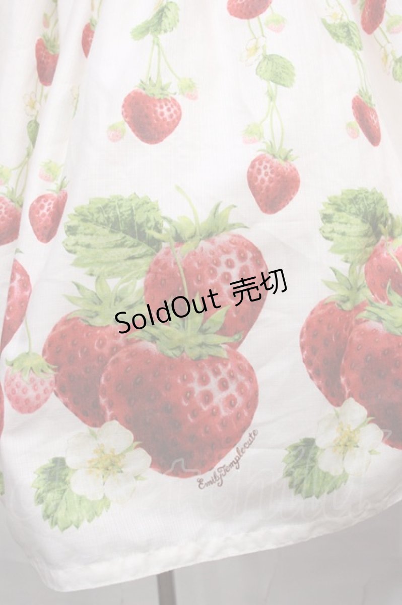 画像5: Emily Temple cute / トリプルStrawberryワンピース M 白 H-26-09-30-013-ET-OP-NS-ZH (5)