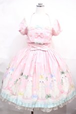 画像1: Angelic Pretty / マシュマロバニーワンピース Free ピンク H-26-09-30-002-AP-OP-NS-ZH (1)
