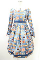 画像1: Shirley Temple / ベーカリープリントワンピース FREE ブルー H-26-10-01-1005-ET-OP-AK-ZH (1)