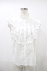 画像1: MILK / フリルノースリーブブラウス  オフ H-26-10-01-1015-ML-BL-AK-ZH (1)