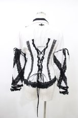 画像3: DimMoire / Gothic学園ブラウス M 白×黒 H-26-10-01-1021-0-BL-AK-ZH (3)