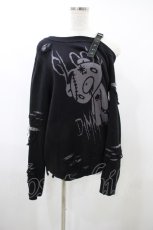 画像1: DimMoire / GLOOMY×DimMoireグル?ミ?いたずらニット M 黒 H-26-10-01-1022-0-TO-AK-ZH (1)