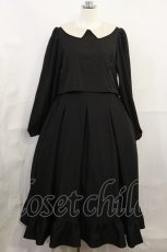 画像1: m petit by misako / クロミ/ワッペン付きワンピース M ブラック H-26-10-01-007-LO-OP-NS-ZH (1)