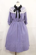 画像1: axes femme / チュールフリルケープワンピース M ブルー H-26-10-01-008-AX-OP-NS-ZH (1)