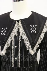画像3: NOEMIE / ゴシック刺繍セーラーセットアップ M ブラック/ストライプ H-26-10-01-016-LO-OP-NS-ZH (3)