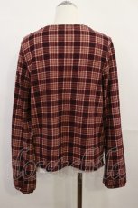 画像2: axes femme / チェックプルオーバー M ワイン H-26-10-01-022-AX-TO-NS-ZH (2)