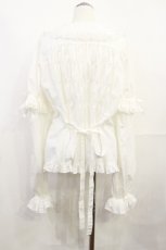 画像3: metamorphose / 【プラスサイズ】袖取り外し丸襟ブラウス プラスサイズ 白 H-26-10-01-024-ME-BL-NS-ZH (3)