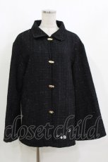 画像1: NieR Clothing / ラメツイードジャケット  黒 H-26-10-02-034-PU-JA-KB-ZH (1)