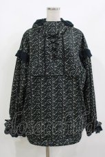 画像1: Candy Stripper / FLORAL GIRLY FRILL SWITCHEDアノラック  ブラック H-26-10-02-038-PU-TO-KB-ZH (1)