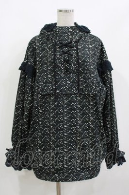 Preview of FLORAL GIRLY FRILL SWITCHEDアノラック  ブラック