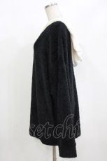 画像2: Deorart / キャット・シャギーネコミミフードパーカー M ブラック×ホワイト H-26-10-02-039-PU-TO-KB-ZH (2)