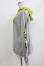画像2: Candy Stripper / CANDYS CHUM BICOLOR HOODIE  グレー H-26-10-02-041-PU-TO-KB-ZH (2)