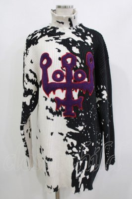 Preview of Slime Time Knit Sweater XS 白×黒