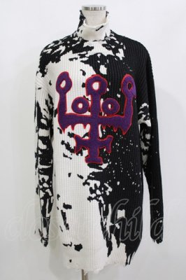 Preview of Slime Time Knit Sweater XS 白×黒