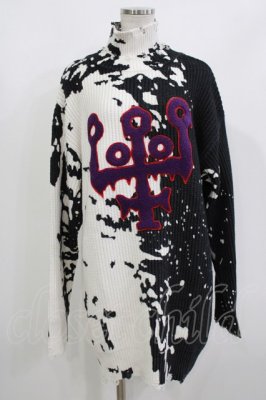Preview of Slime Time Knit Sweater XS 白×黒