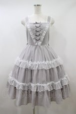 画像1: axes femme kawaii / プチリボンジャンパースカート M グレー H-26-10-02-1028-AX-OP-NS-ZH (1)