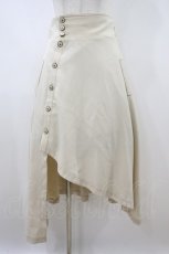 画像1: axes femme POETIQUE / 袖デザインラップ風スカート M ベージュ H-26-10-02-1033-AX-SK-SZ-ZH (1)